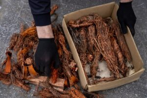 Stripped copper wire scrap (copper mix) sorted by hand, cleaned electrical cable cores